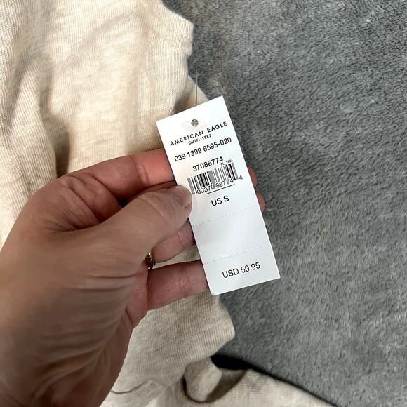 American Eagle Lounge Jumper Women's S NWT Wide Leg Cream Comfy - Picture 8 of 11